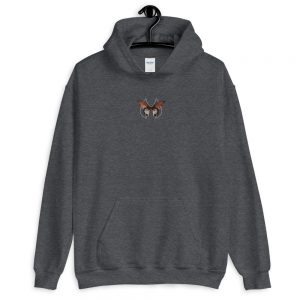Orange Butterfly on Grey Hoodie